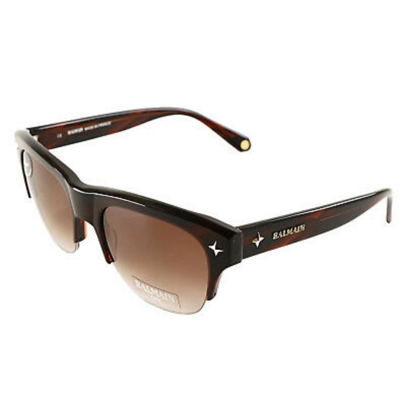 Balmain Unisex Stars Sunglasses in Tortoise brown - Picture 3 of 10